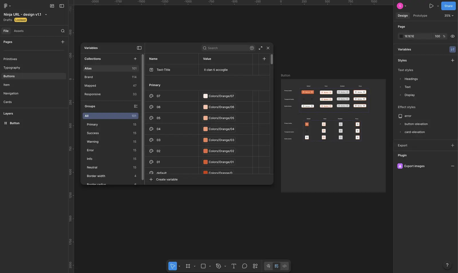 Ninja URL Design System structure